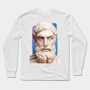 Greek Philosopher Epicurus Illustration Long Sleeve T-Shirt